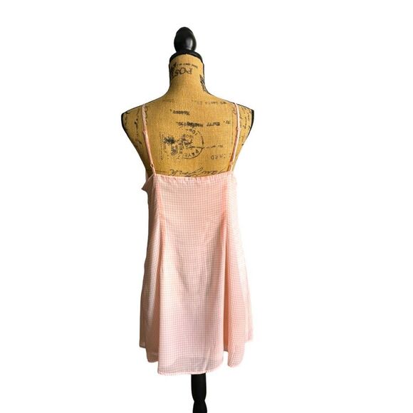 H&M Divided Pink Chiffon Babydoll Slip Dress Size Large NWOT 4 0444 - Picture 8 of 11